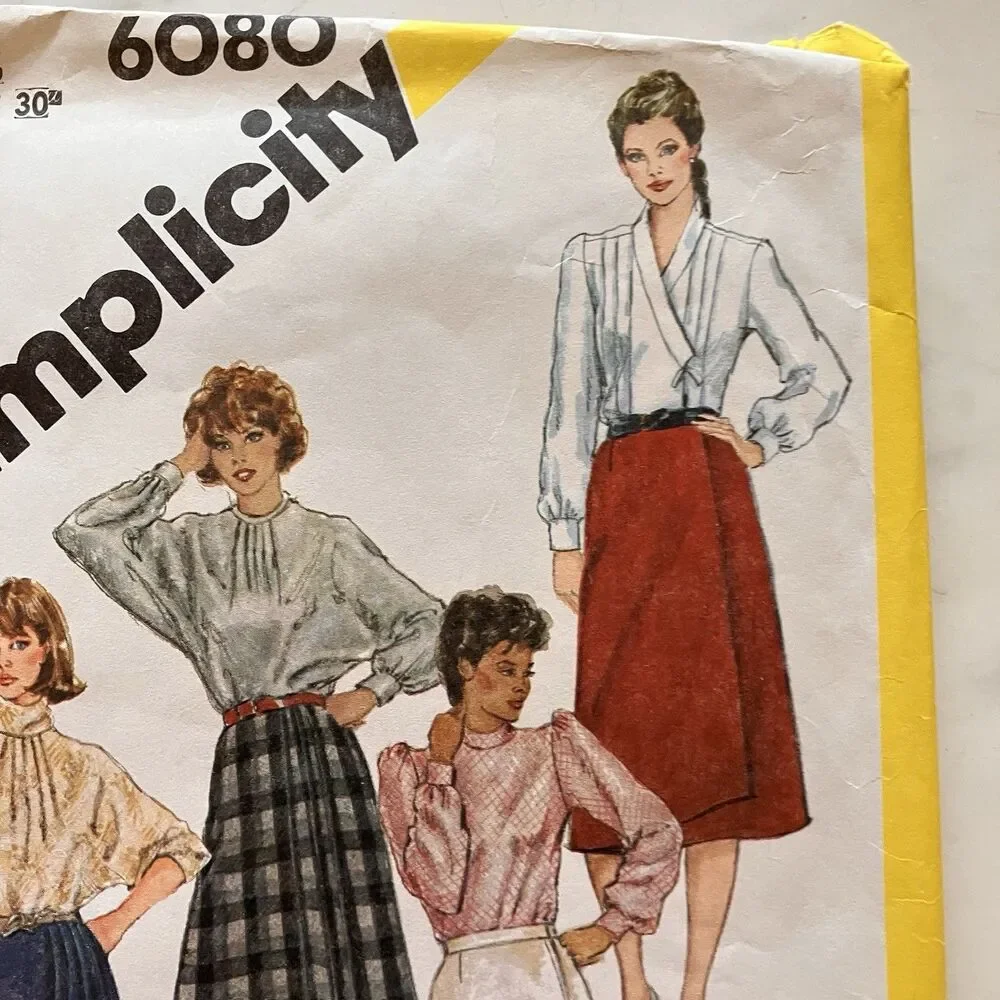 Vintage Simplicity Pattern‎ 6080 Women’s Set of Front Wrap Skirts Size 16